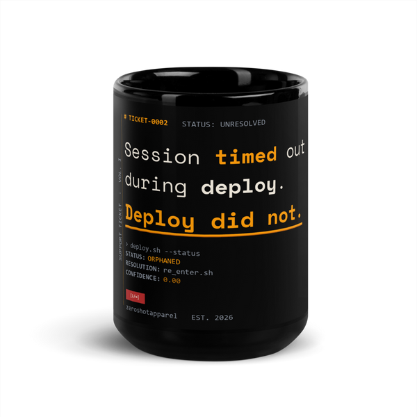 ZS Support Ticket Ghosted Mug - Front