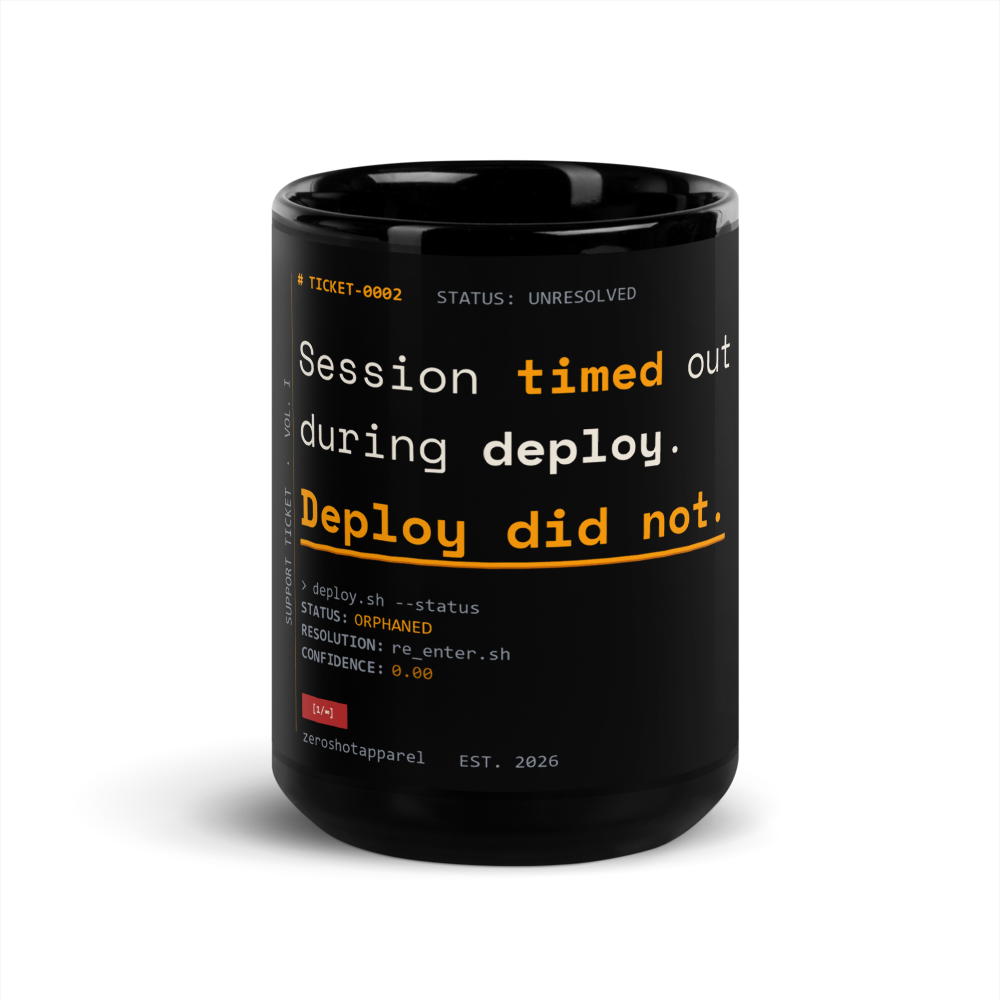 ZS Support Ticket Ghosted Mug - Front