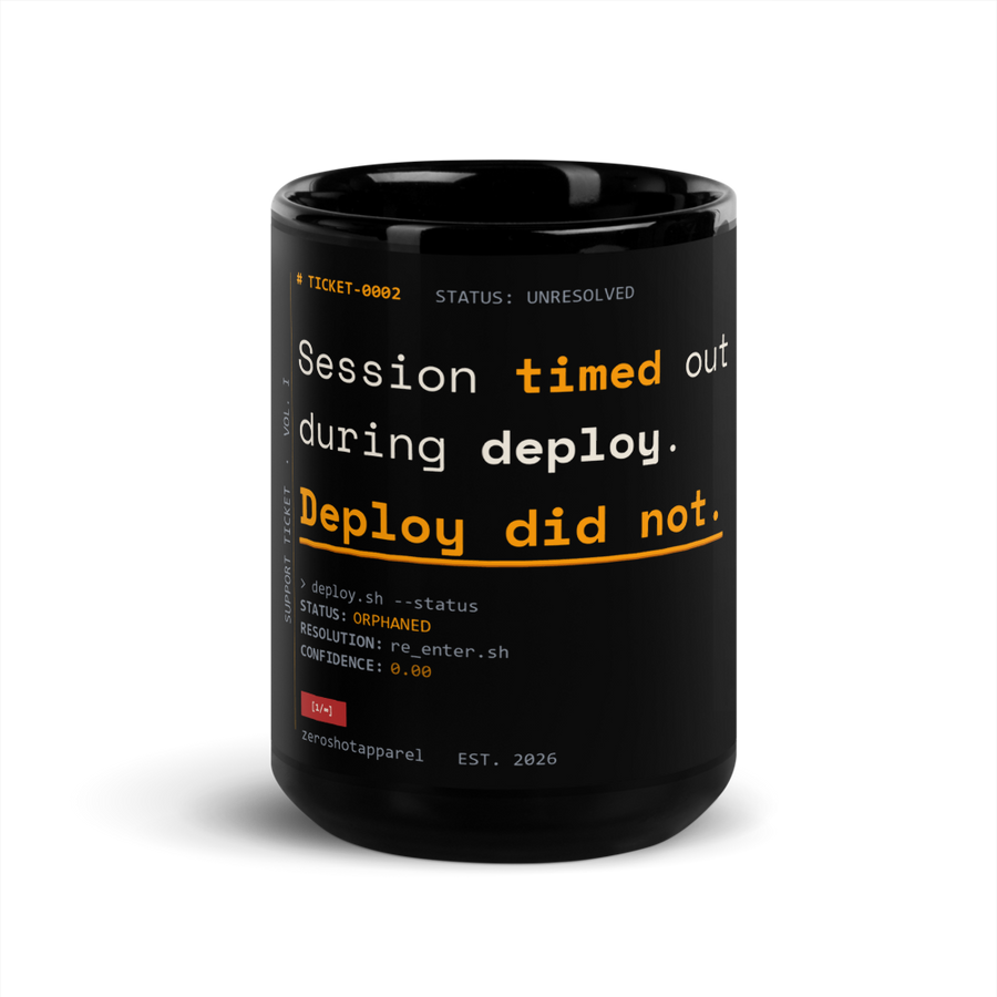 ZS Support Ticket Ghosted Mug - Front